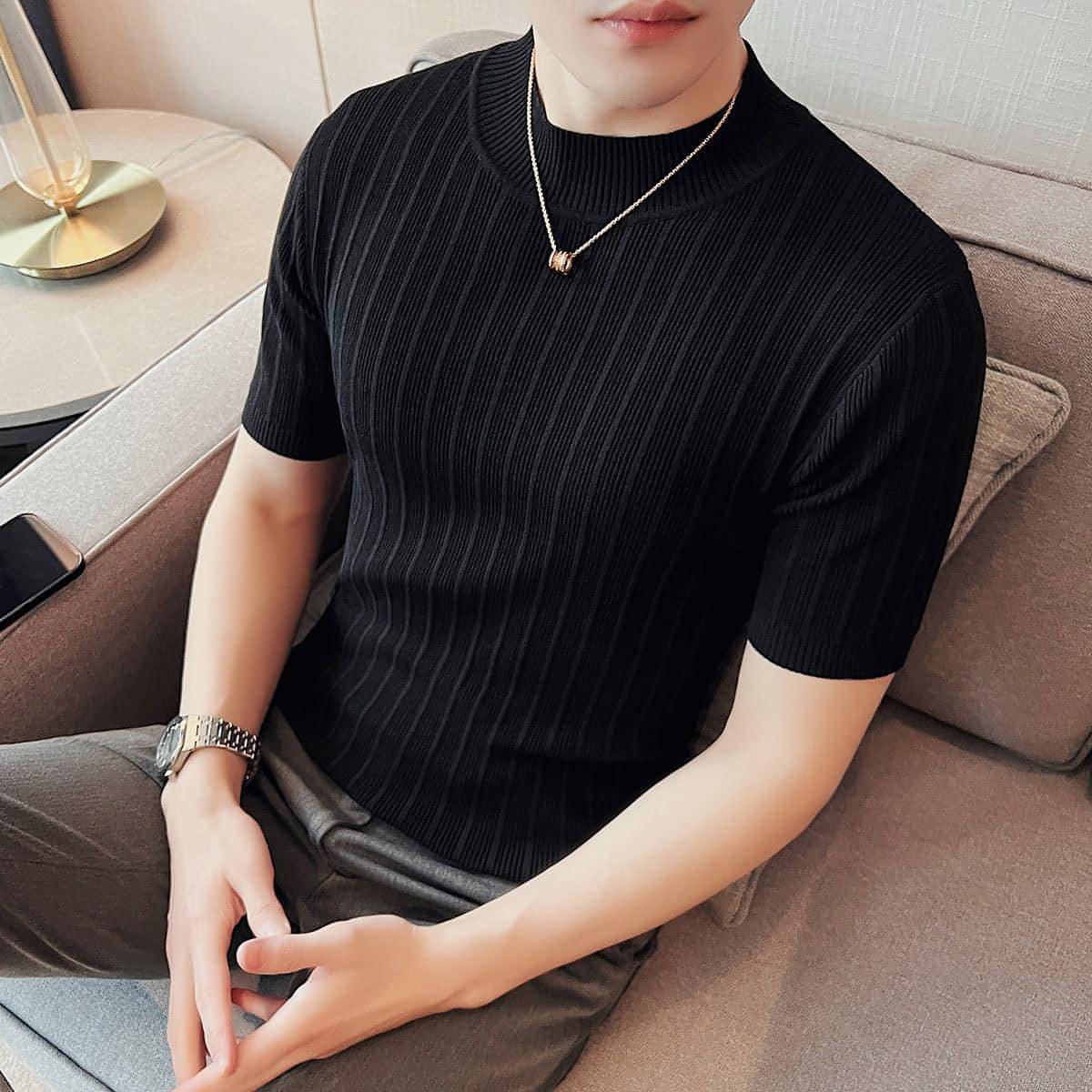 Camada interna fina masculina com camiseta superior
