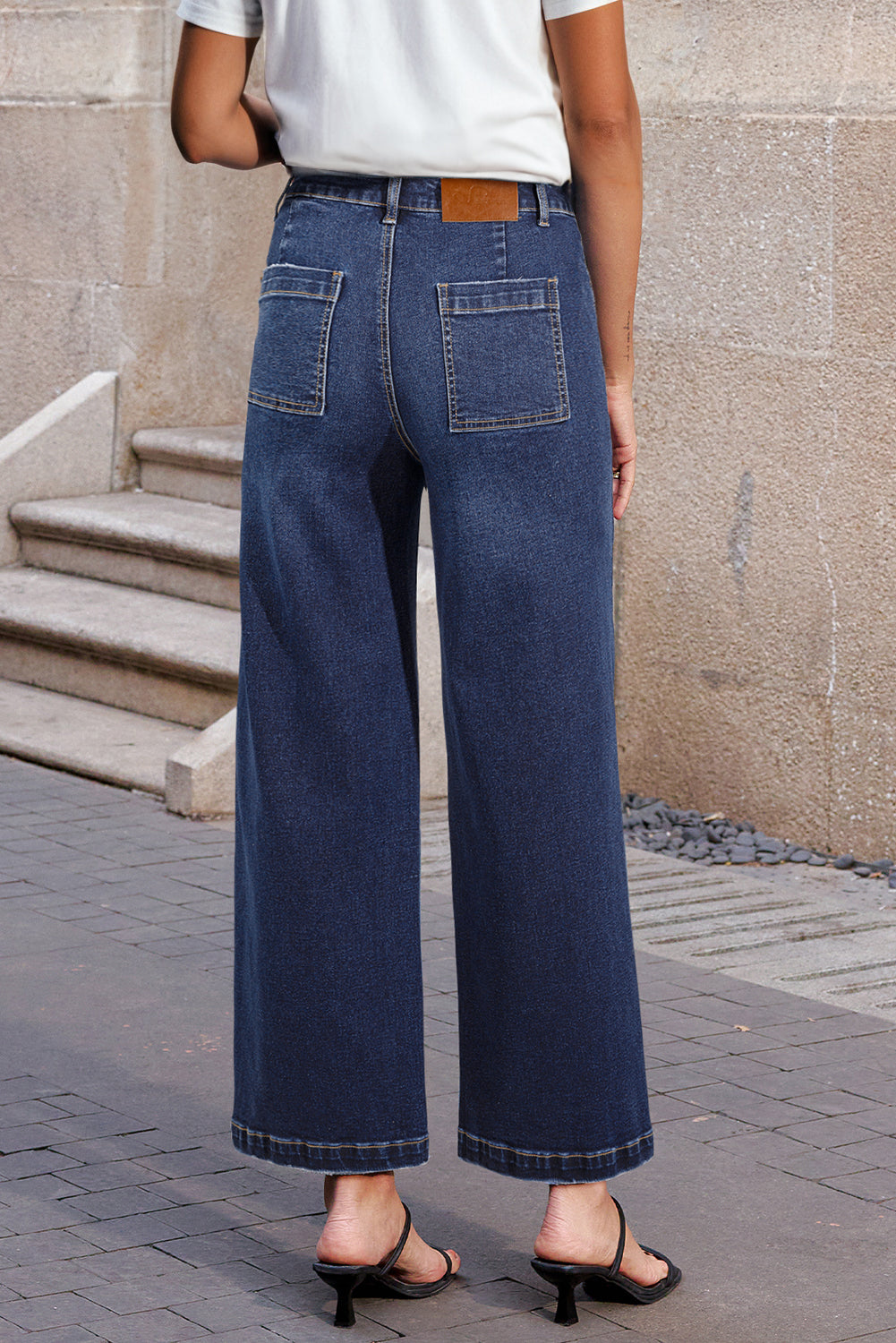 Bluing Mimimalist Patch Pocket Womens Shift Jeans