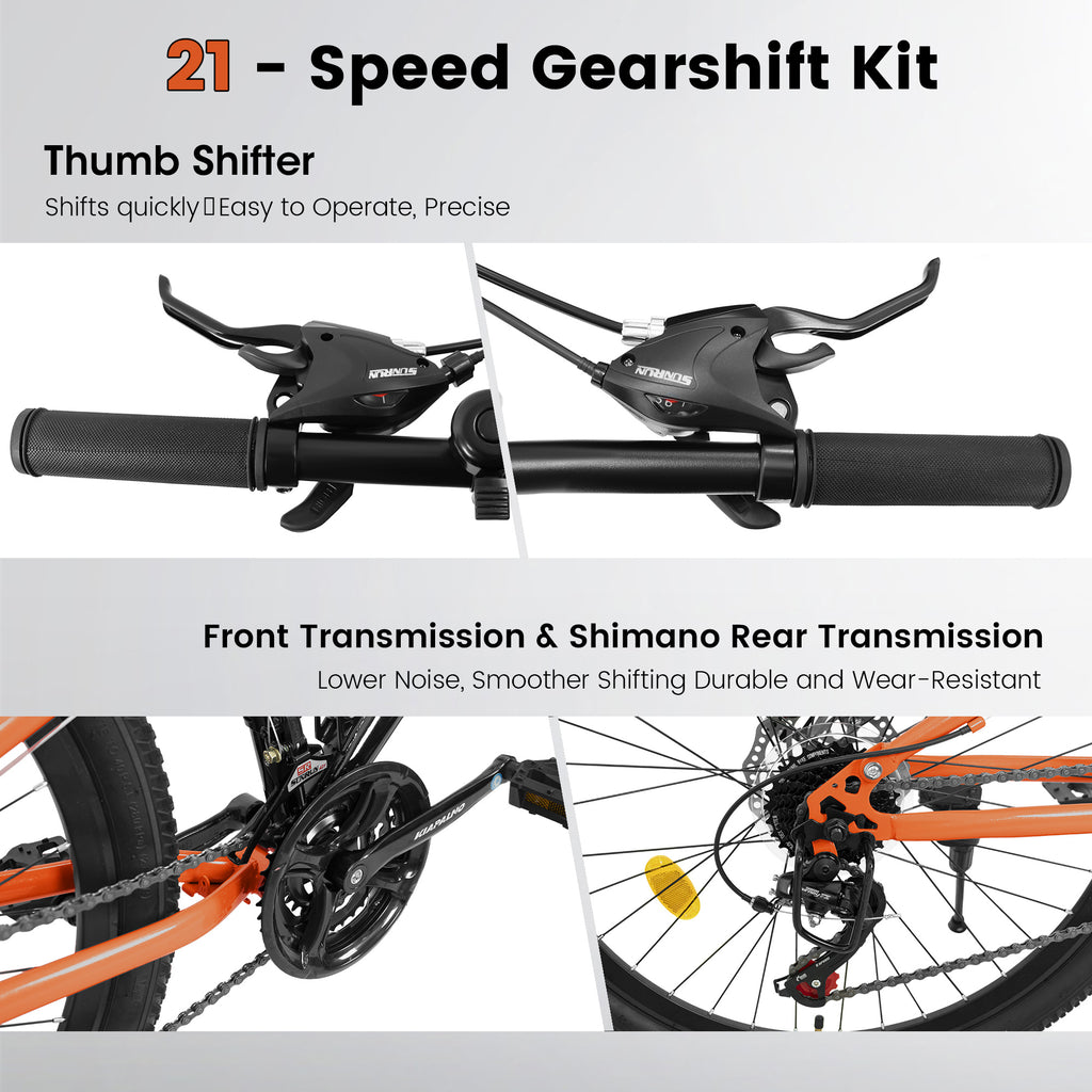TerraRush™ – 26" Mountain Bike with Shock Absorber & 21-Speed Gear