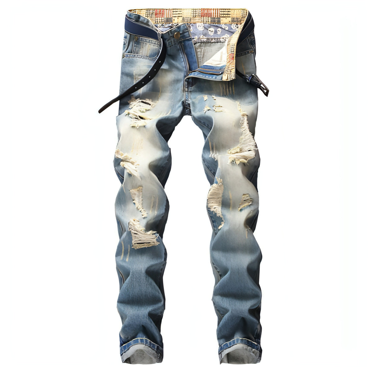 Hong Kong Stil Zerrissene Jeans Amerikanischen Casual Lose