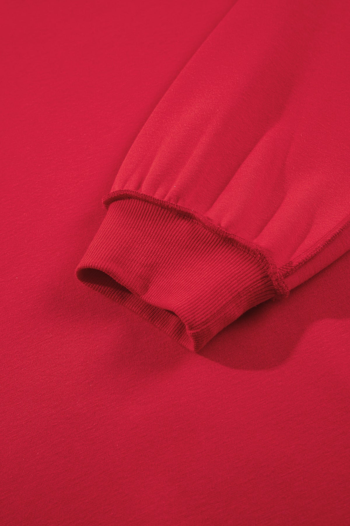 Racing Red Exposed Seam Detail Reversible Double Wear Plus Size Sweatshirt