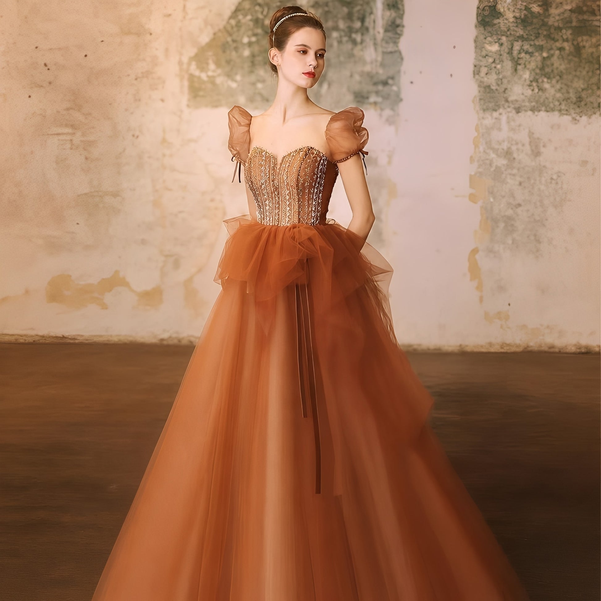 OpenAI rescued image for Women's Temperament Fashion Performance Host Evening Dress