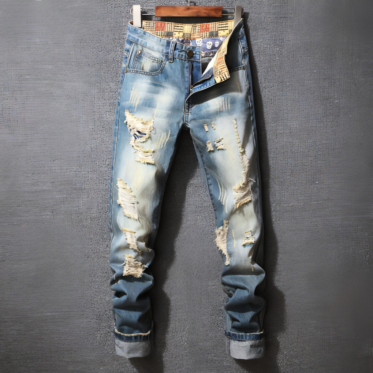 Hong Kong Stil Zerrissene Jeans Amerikanischen Casual Lose