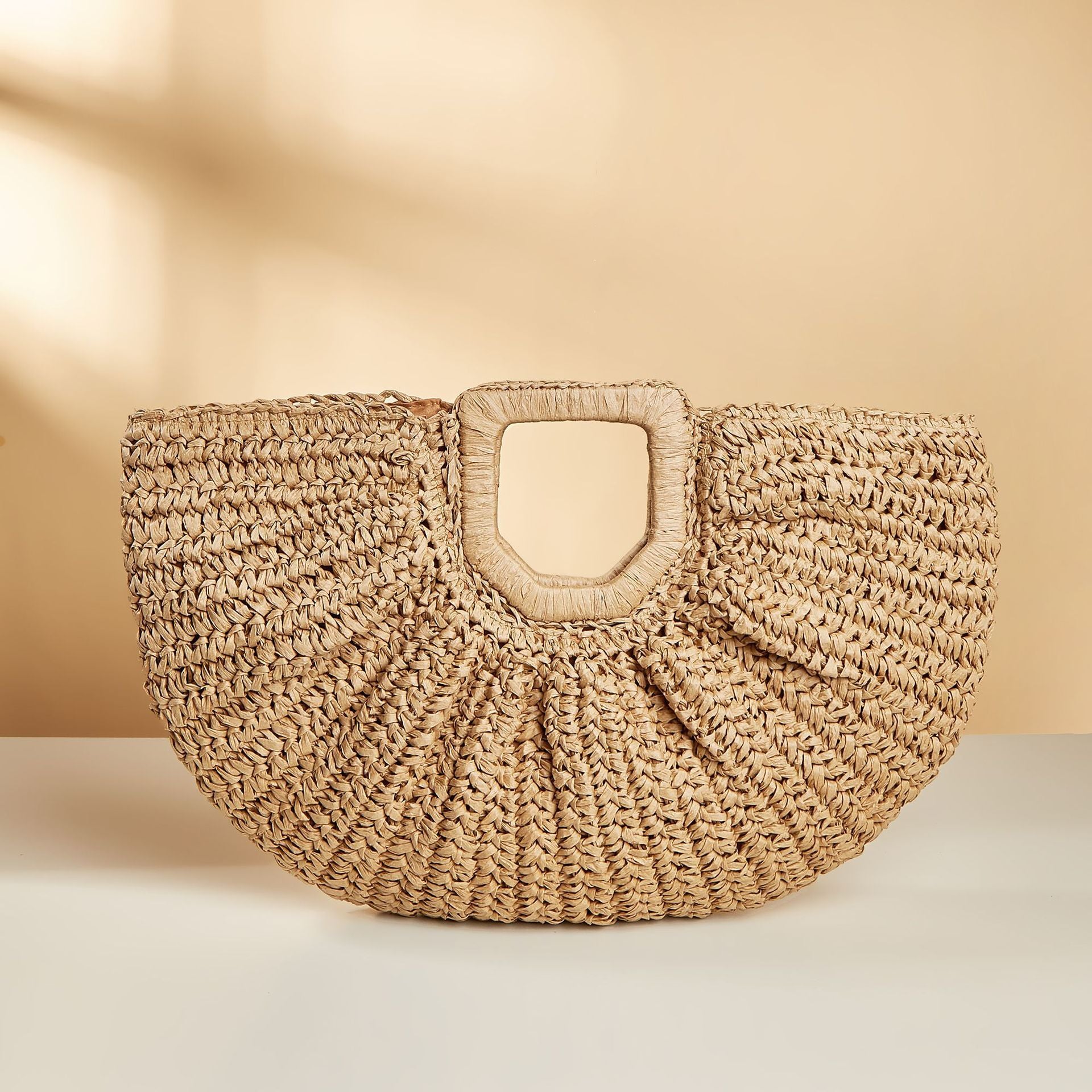 SolunaWeave™ – Vintage Straw Tote Edition