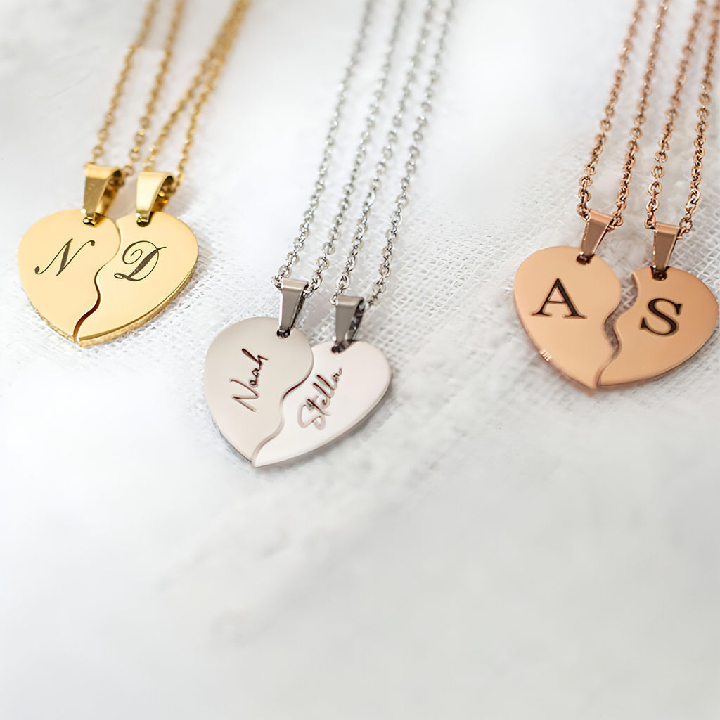 Personalized Stainless Steel Heart-shaped Necklace