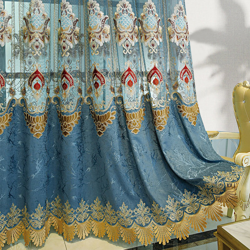 VeluRomi™ – Modern Velvet Embroidered Curtains for Light-Proof Elegance