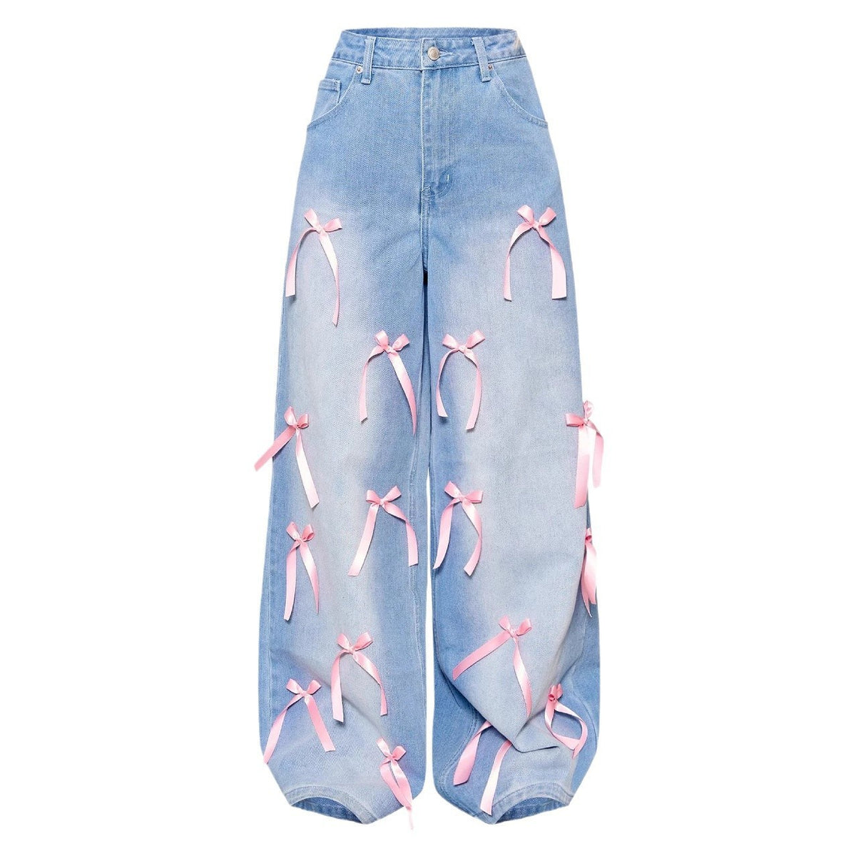 Bow High Waist Wide Leg Jeans – Haute Edition 25