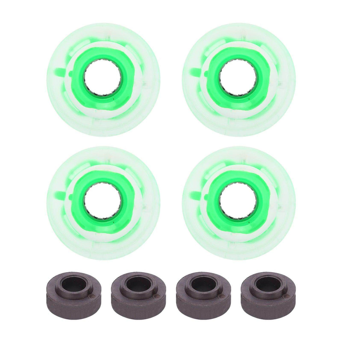Wheel 78A 60x45mm HighElastic Skateboard Flash Wheel PU Filling for Longboard Cruiser Board(Green )