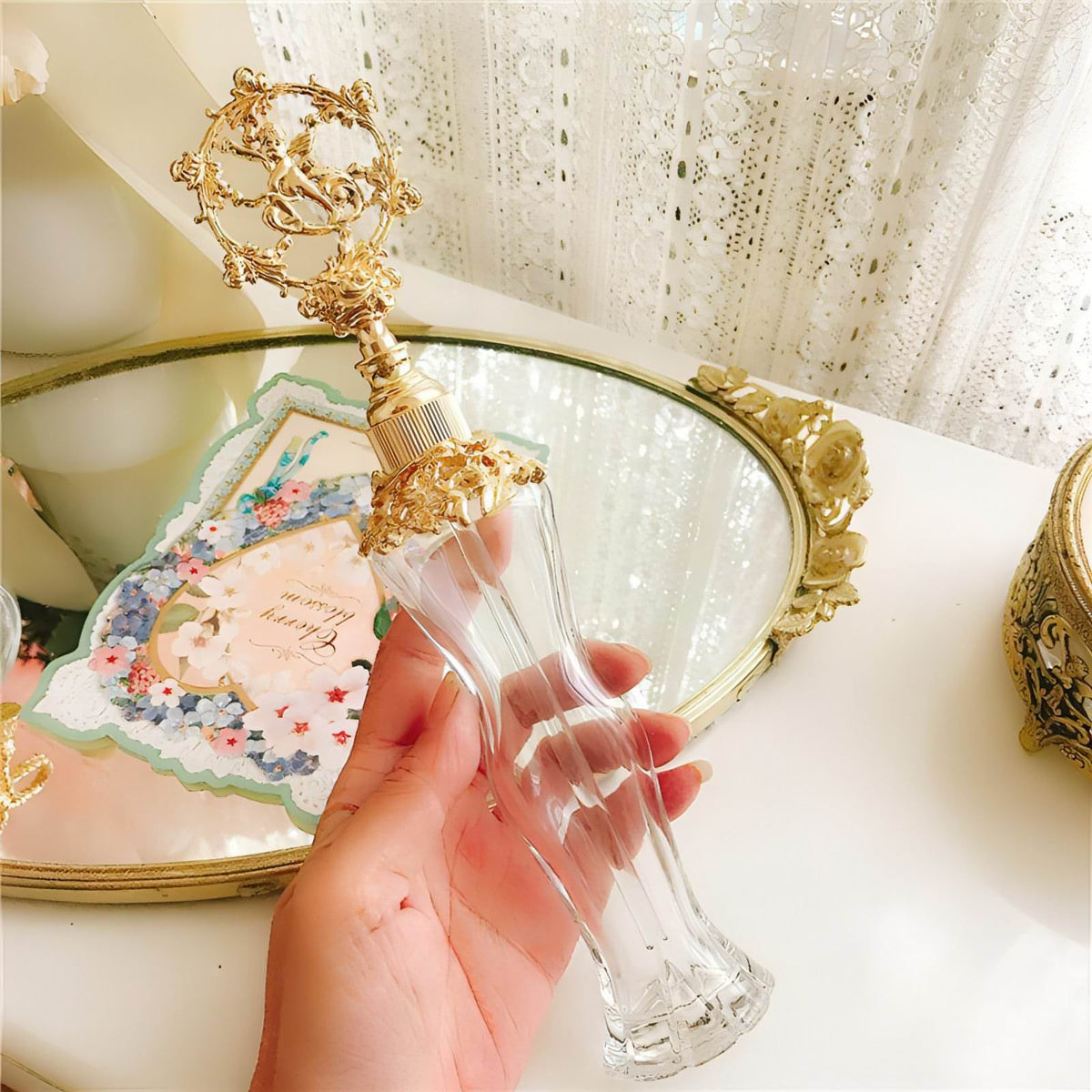 Meiyu Western Antique позолоченная духи бутылка