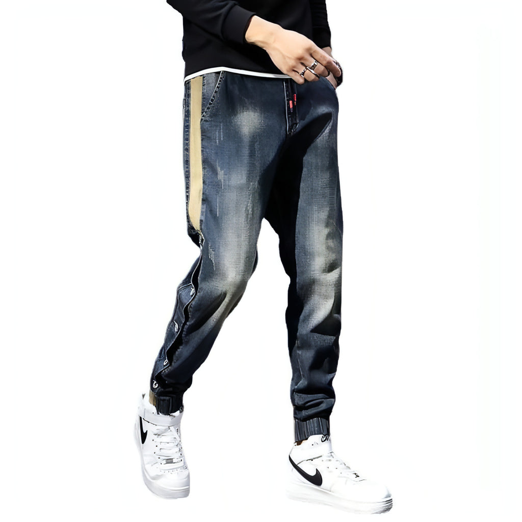UrbanEase™ – Cropped Harem Denim Pants