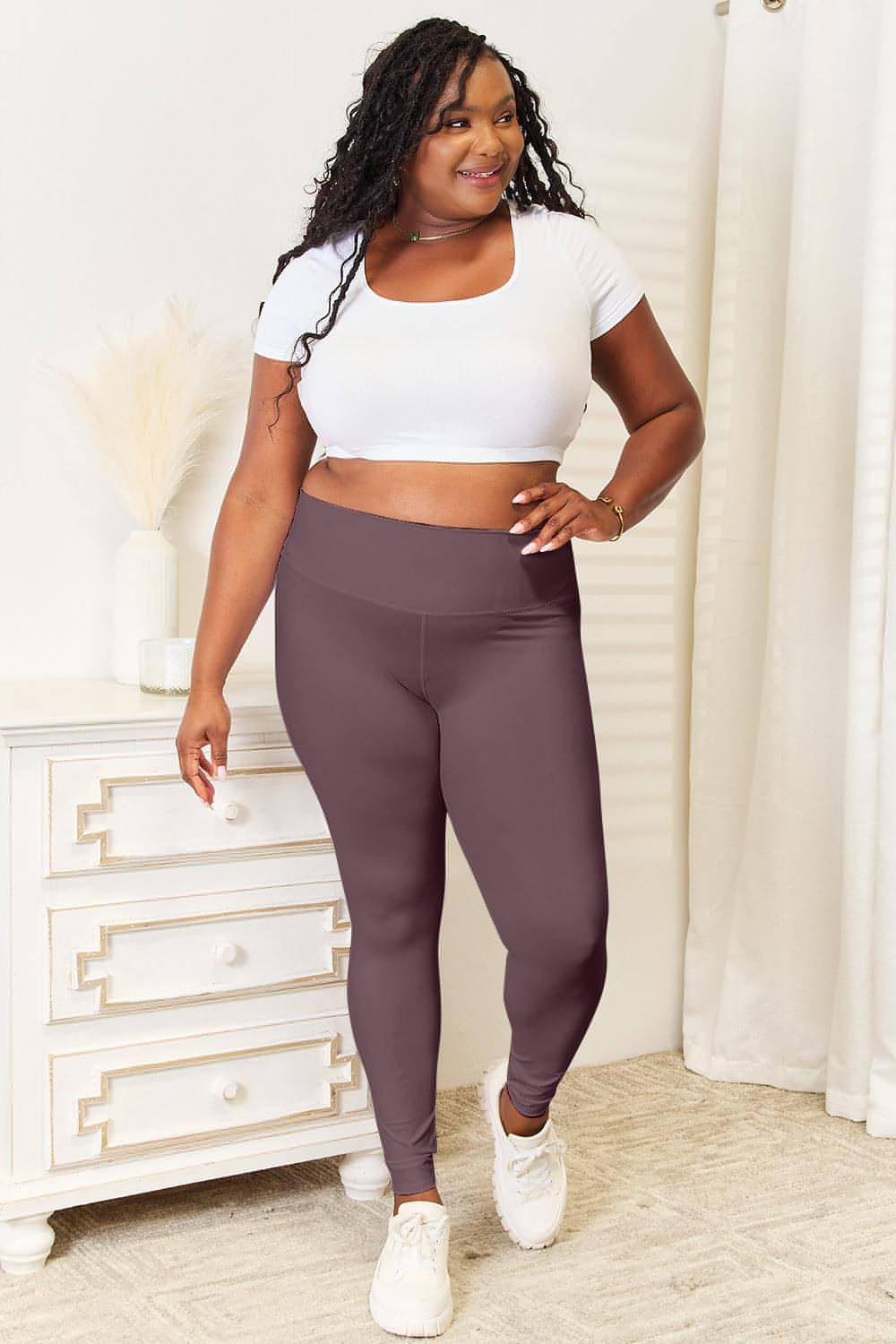 Legging de sport à large ceinture Double Take