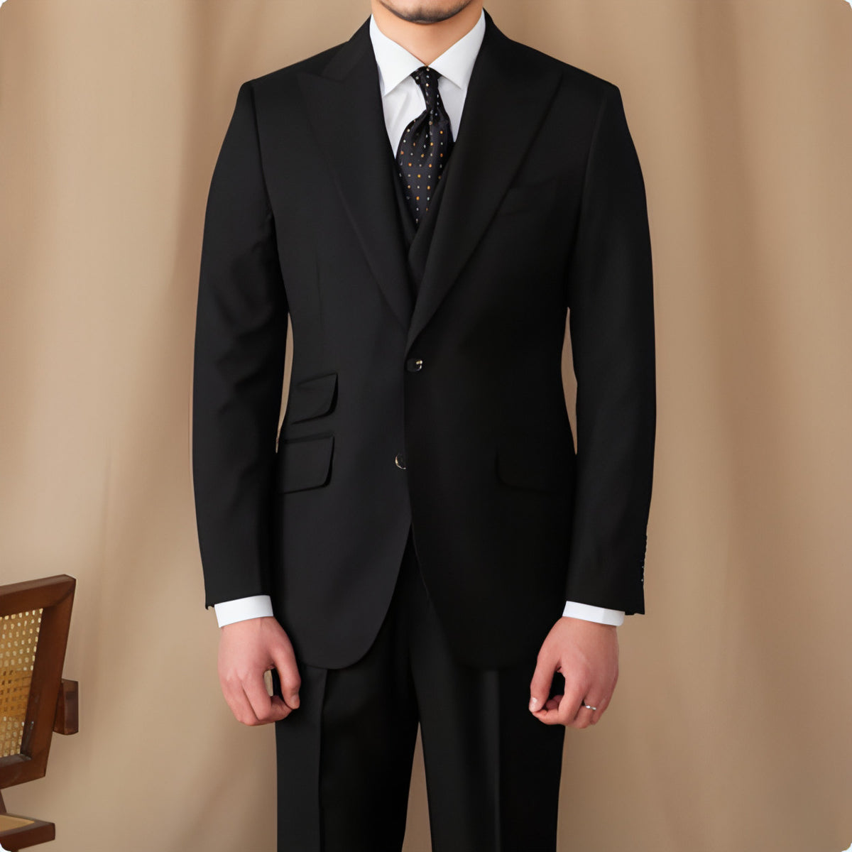 Woolverton™ – Three-Piece Pure Wool Business Suit
