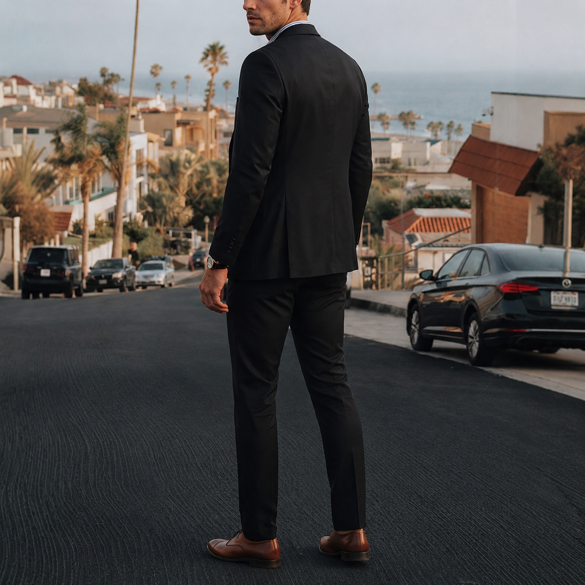 REGALIS™ Executive Slim Fit Suit – Premium Men's Two-Piece Business & Wedding Suit