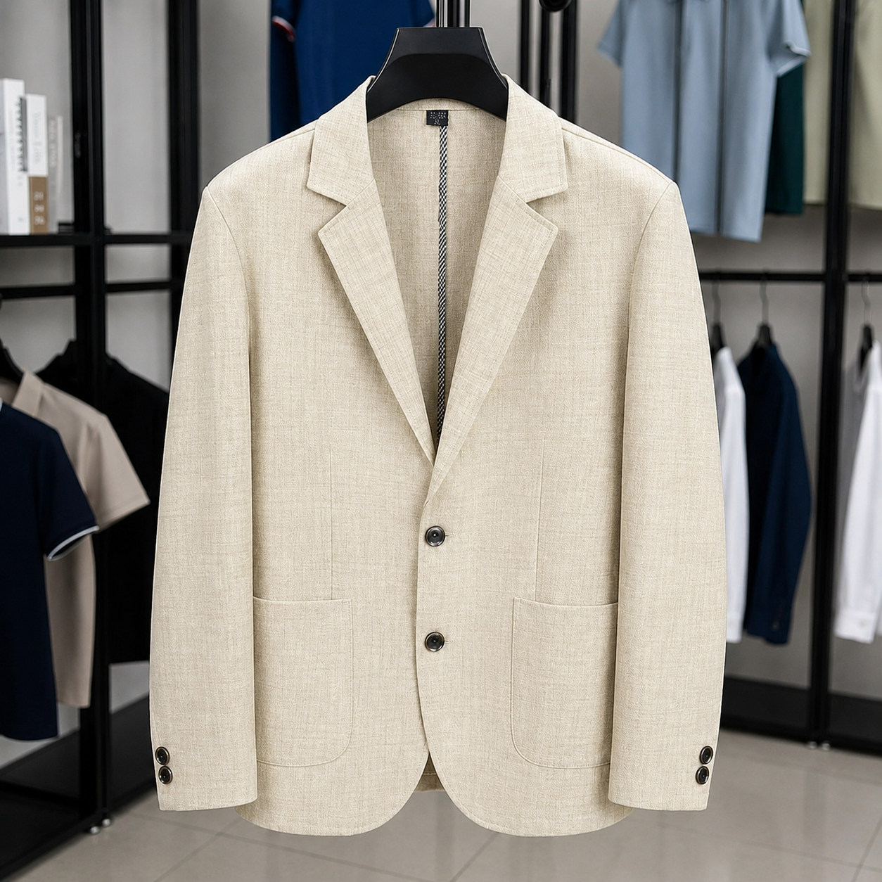 VELMONT™ Heritage Linen Blend Business Blazer – Premium Smart Casual Jacket