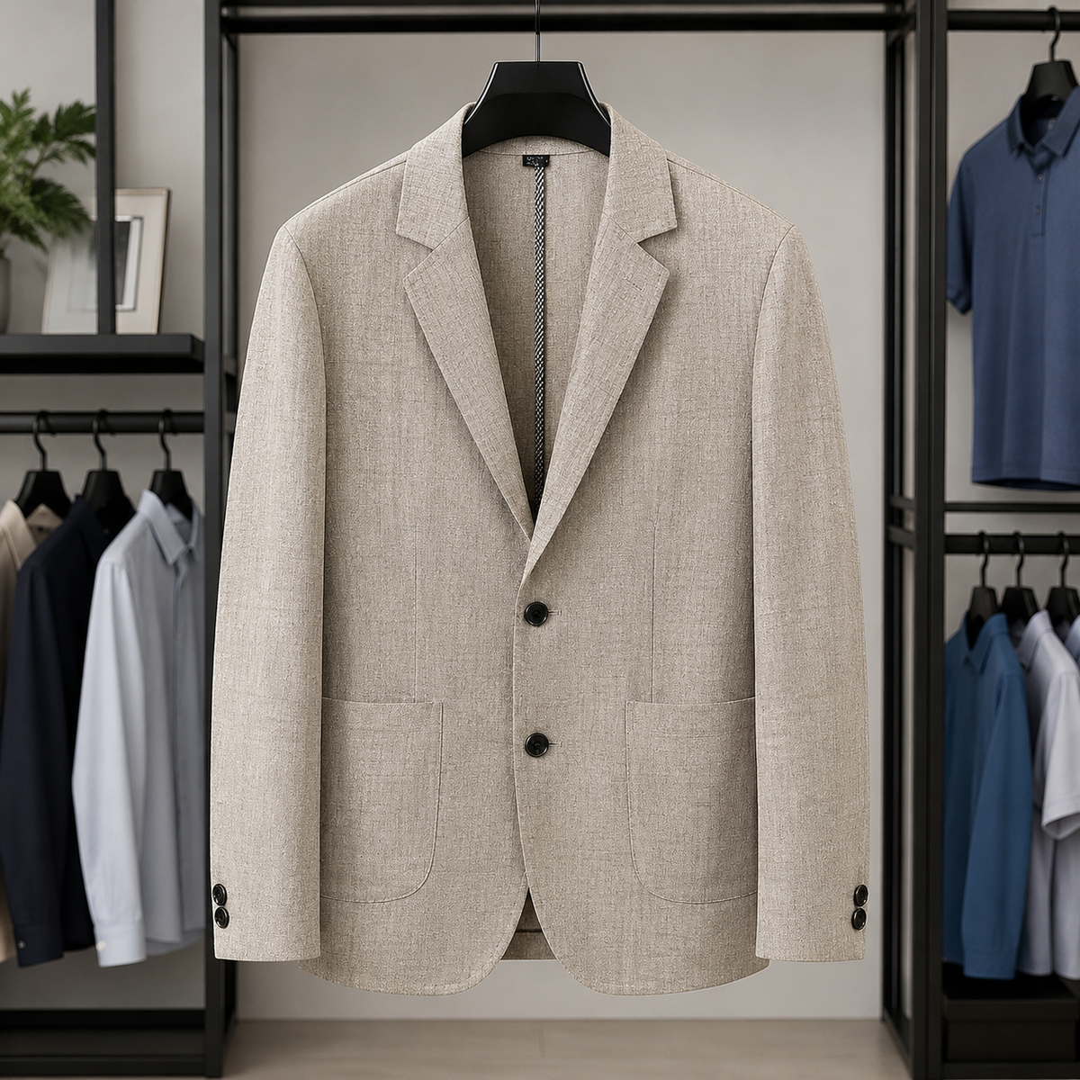 VELMONT™ Heritage Linen Blend Business Blazer – Premium Smart Casual Jacket