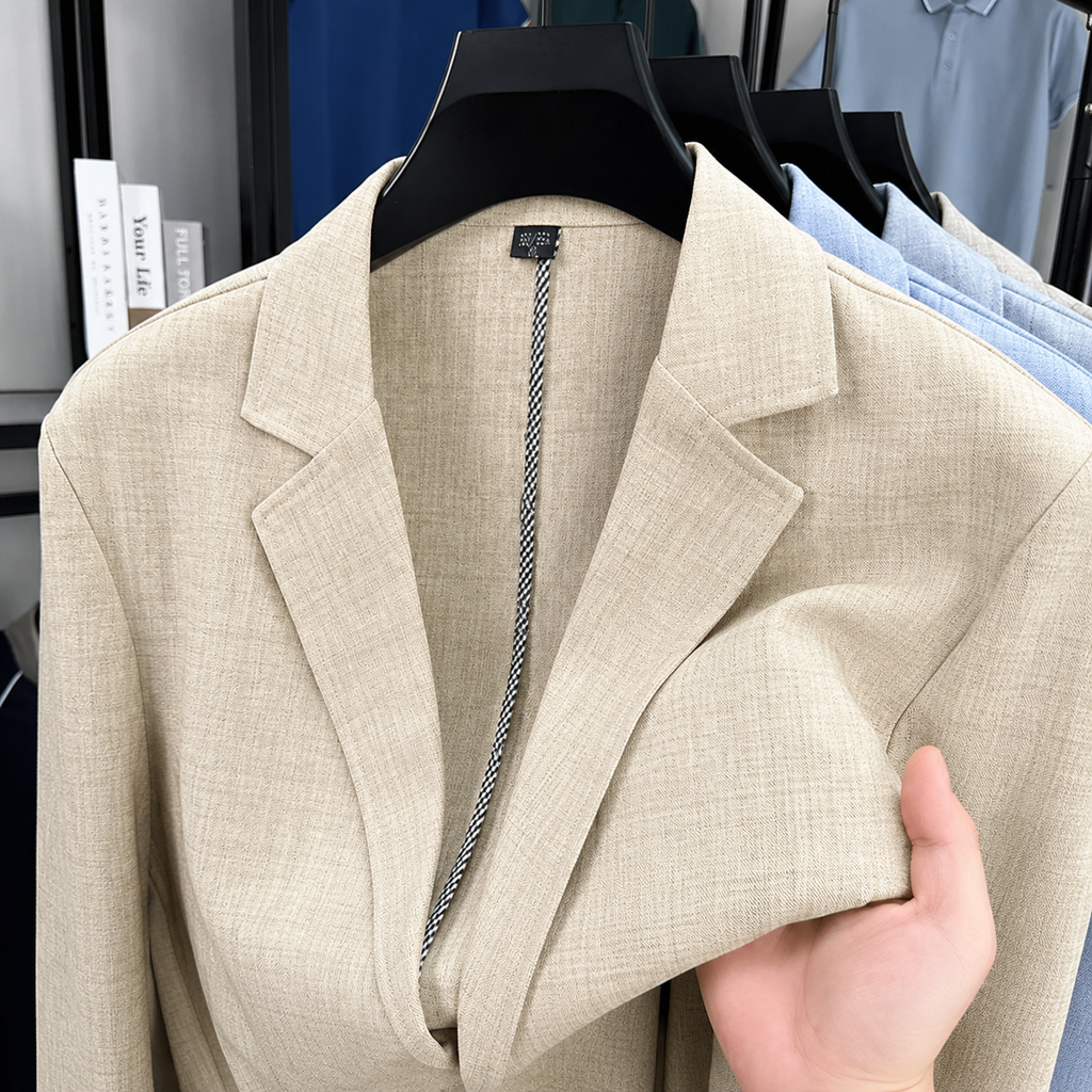 VELMONT™ Heritage Linen Blend Business Blazer – Premium Smart Casual Jacket