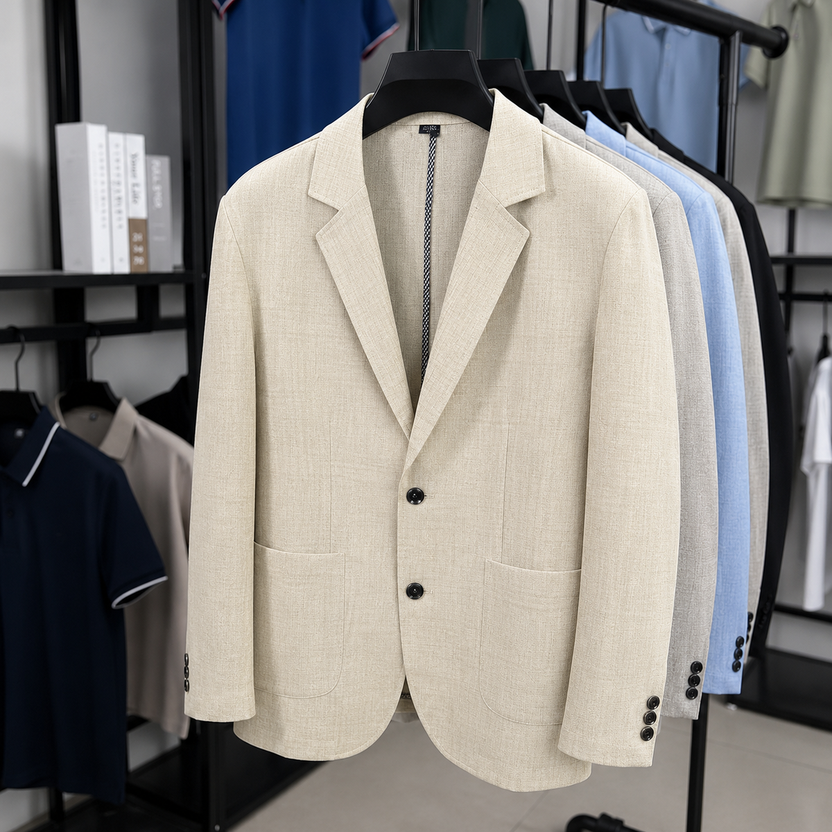 VELMONT™ Heritage Linen Blend Business Blazer – Premium Smart Casual Jacket