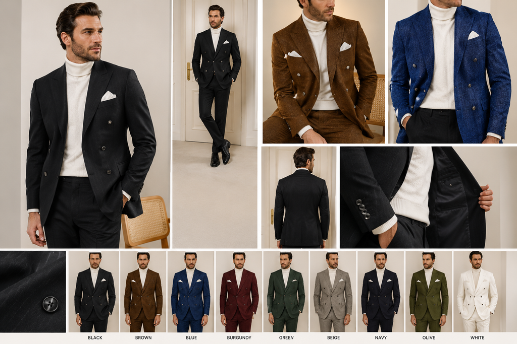 New Men's Suit Herringbone Coat Casual Slim Fit