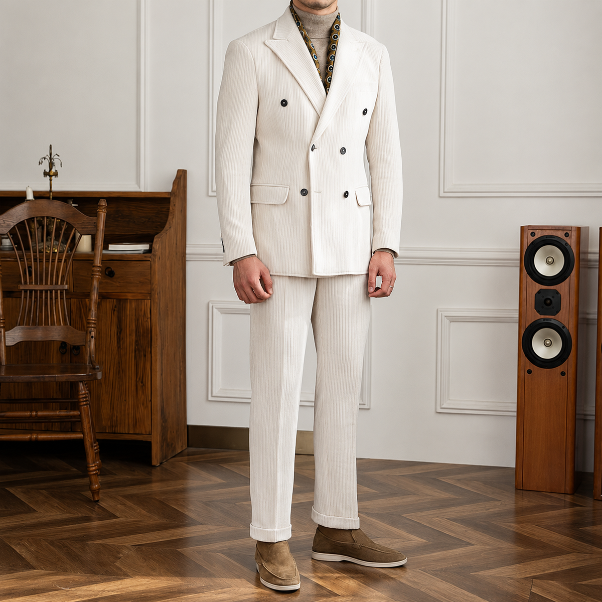 Double Breauzed Anzug leichter Luxusherbst- und Winter