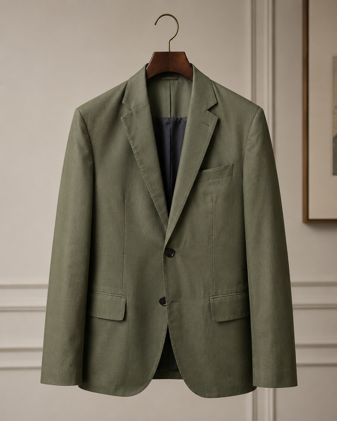 VELMONT™ Riviera Linen-Look Blazer – Slim-Fit Two-Button Men’s Jacket