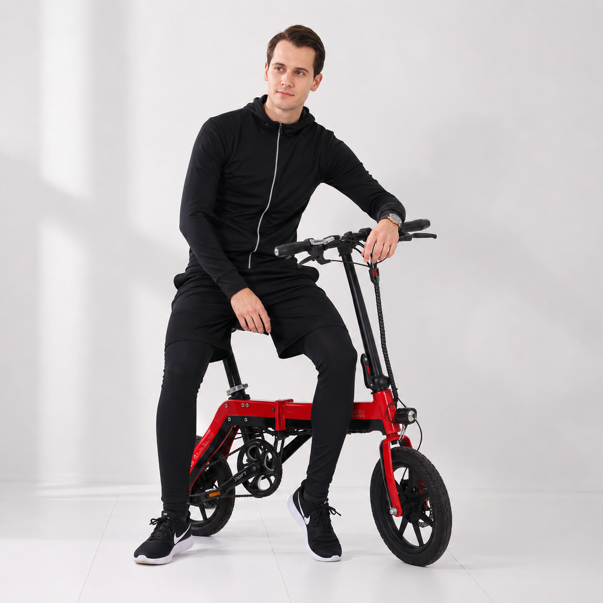 LOOK 14 Inch Foldable Electric Mini Bike with 350W Brushless Motor