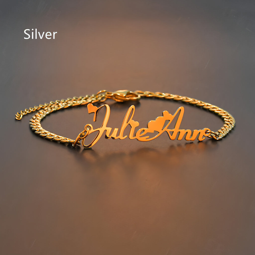 DIY Personalized Custom Stainless Steel Name Bracelet – Engraved Jewelry for Men & Women