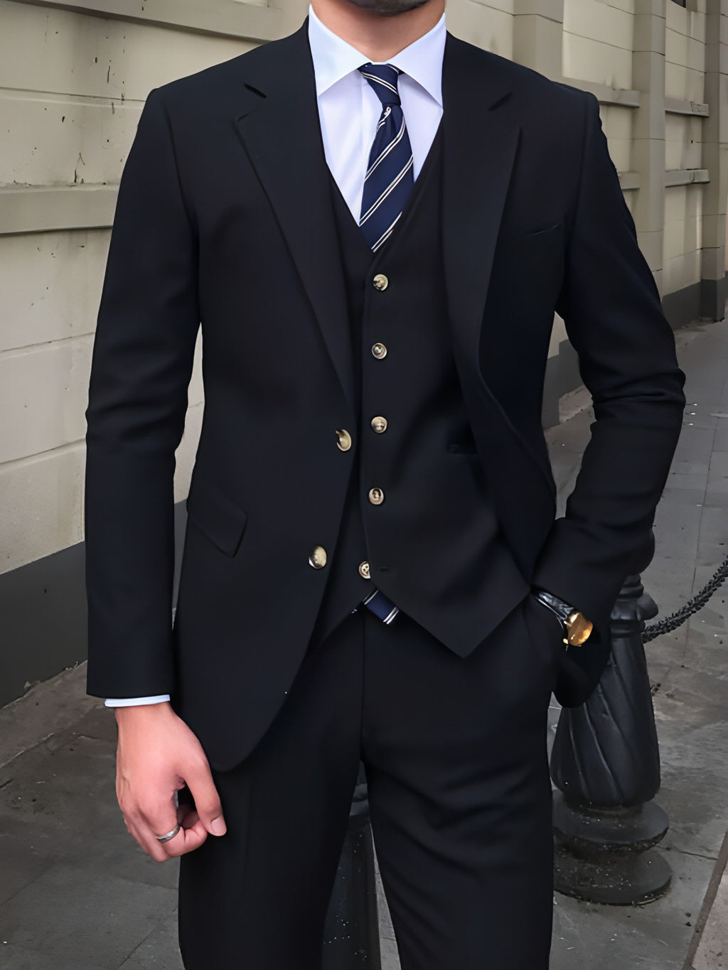 Vérselle™ – Slim-Fit Modern Three-Piece Suit