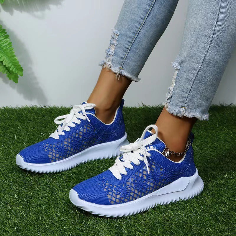 BlossAir™ Glowwalk Edition – Hollow Lace-up Women’s Sneakers with UV Reactive Effect