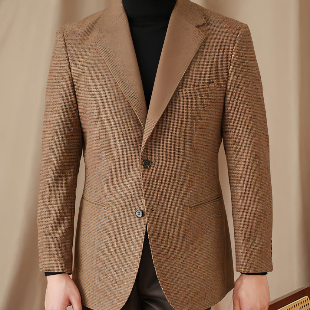 WoolRetro™ – Slim Fit Houndstooth Vintage Coat