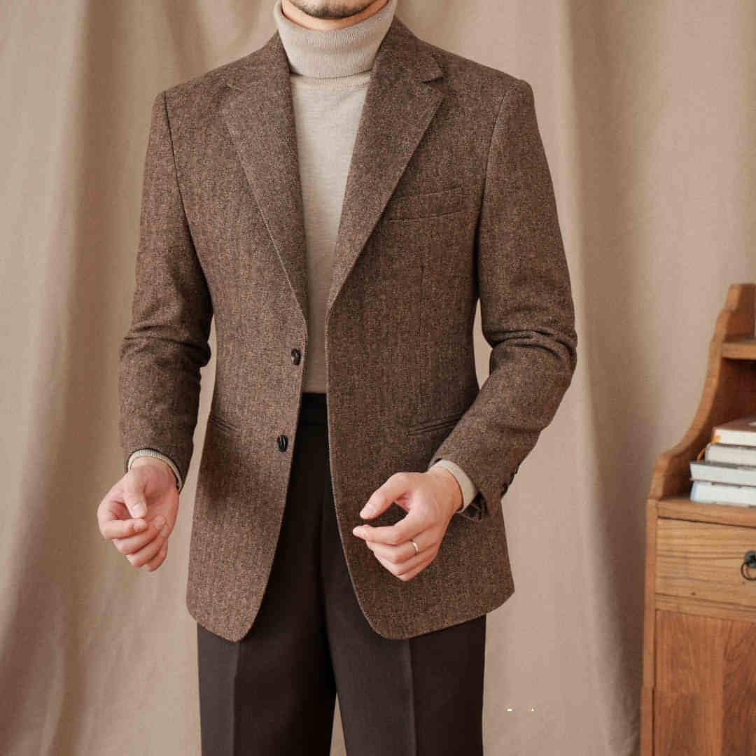 Slim passend in Japanse stijl All-matching warm pak voor mannen