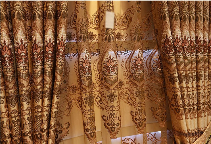 VeloraDrape™ – European Luxury Embroidered Curtains for Grand Spaces