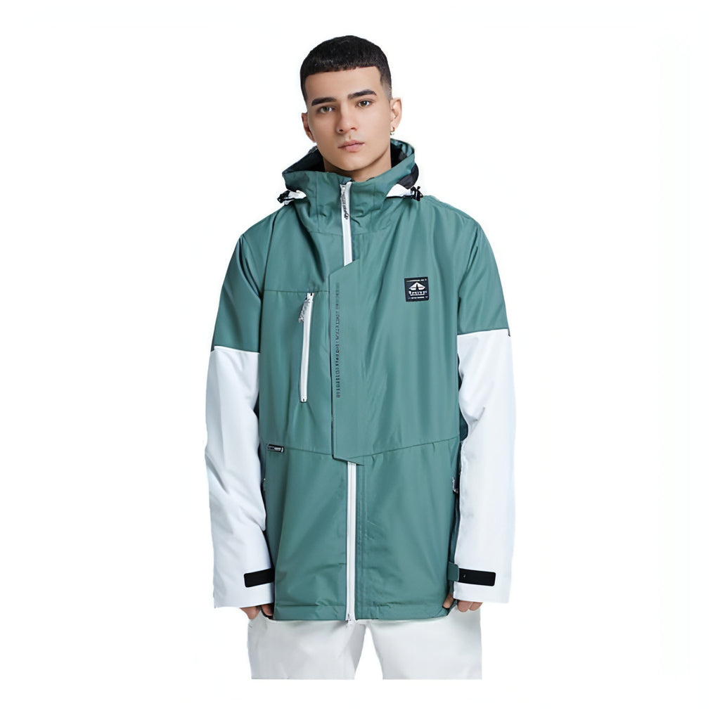 Moda feminina de jaqueta com capuz ladeada solta