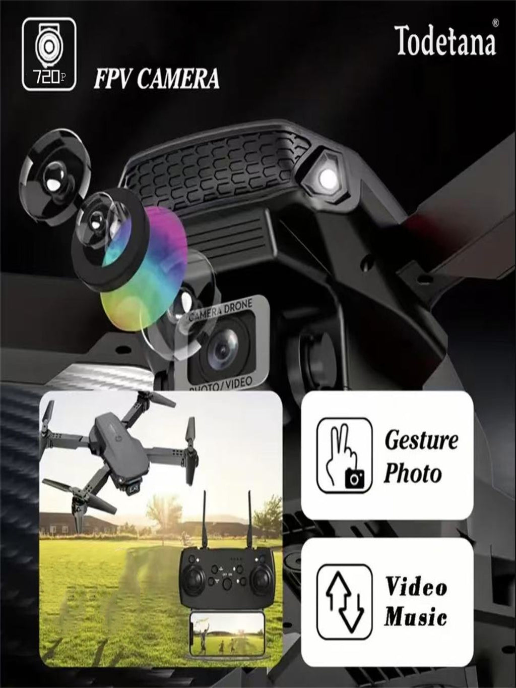 SkyCapture™ – Foldable Smart Camera Drone with 1 Battery (US Warehouse)