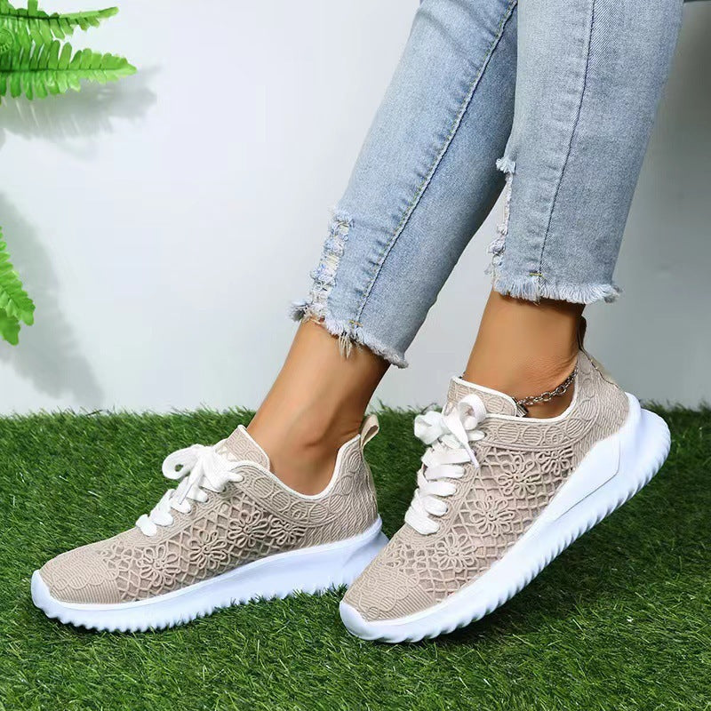 BlossAir™ Glowwalk Edition – Hollow Lace-up Women’s Sneakers with UV Reactive Effect