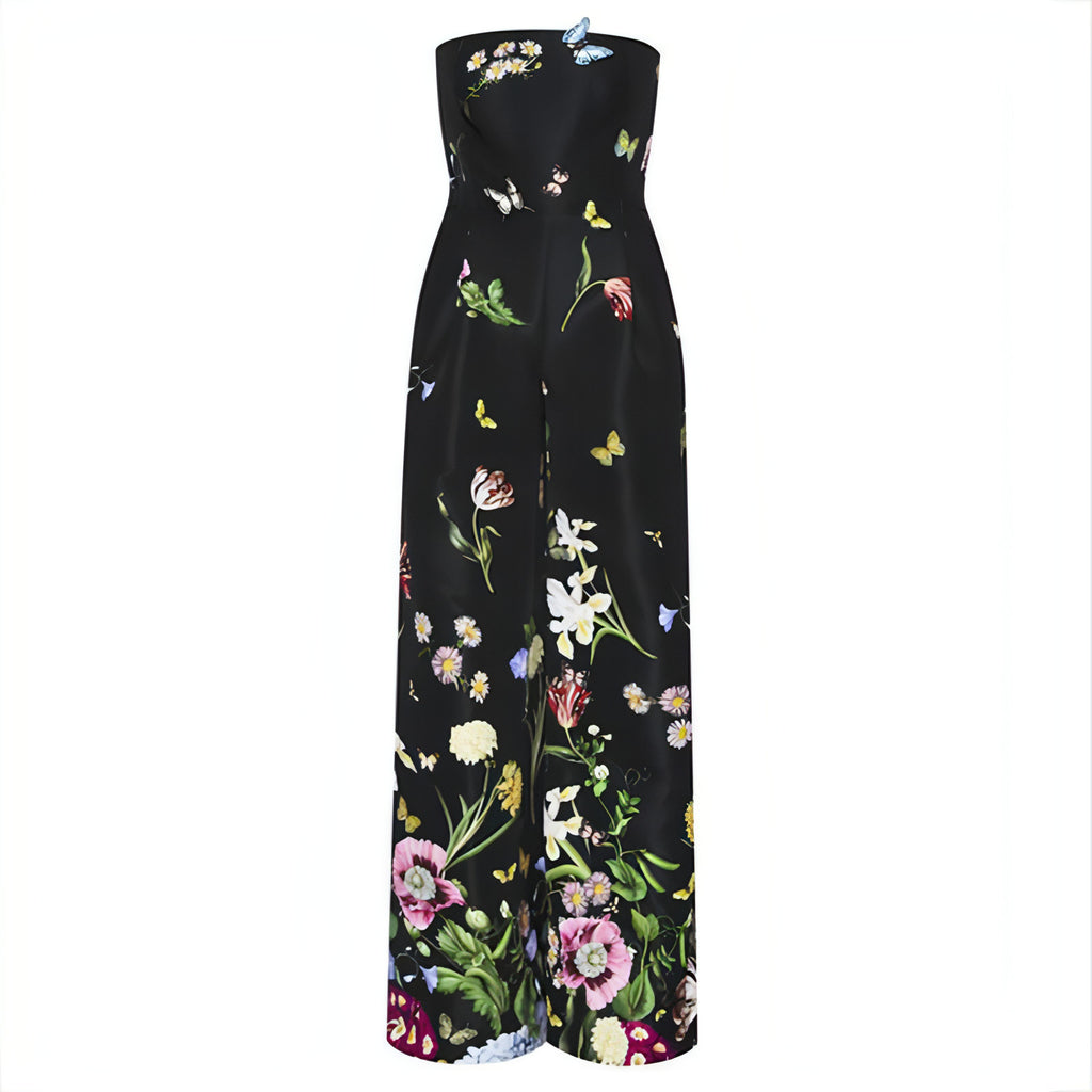 Overall mit botanischem Blumenmuster