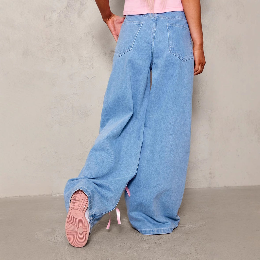 Bow High Waist Wide Leg Jeans – Haute Edition 25