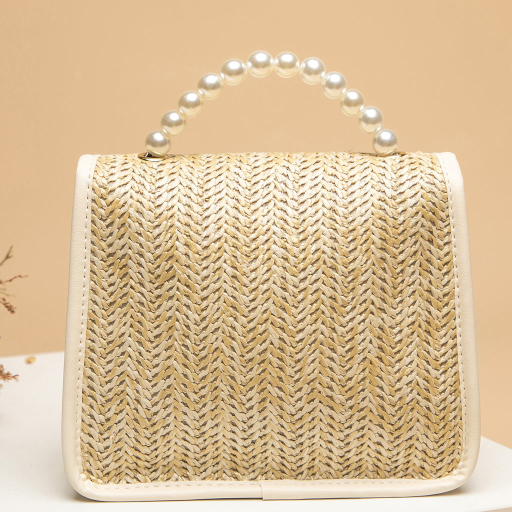 SolunaWeave™ – Petite Pearl Straw Bag