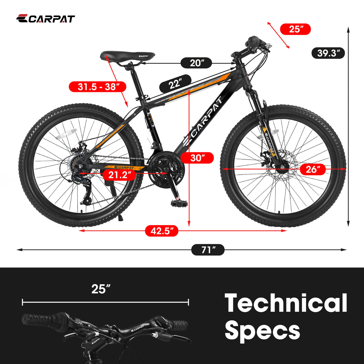 TrailStar™ – 26" Shimano 21-Speed Mountain Bike (Teen)