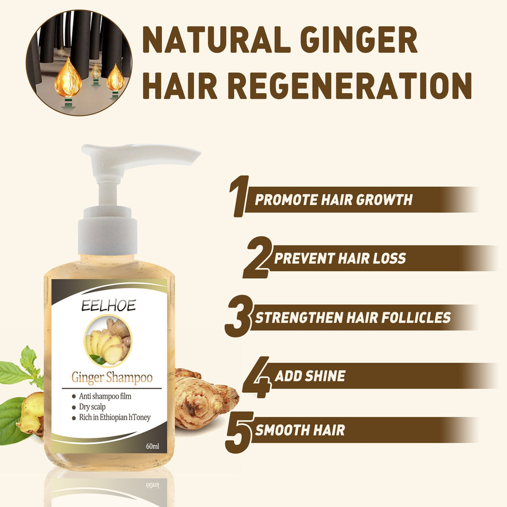 Ginger Root Hair Regeneration Shampoo – Anti-Hair Loss & Growth Booster