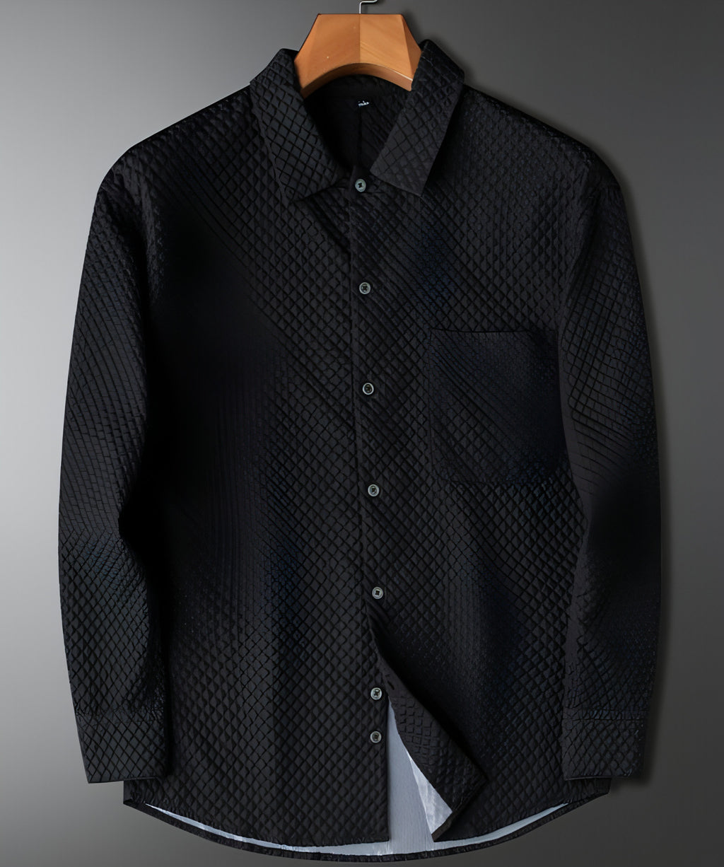 Camisa de vestir blanca de manga larga para hombre