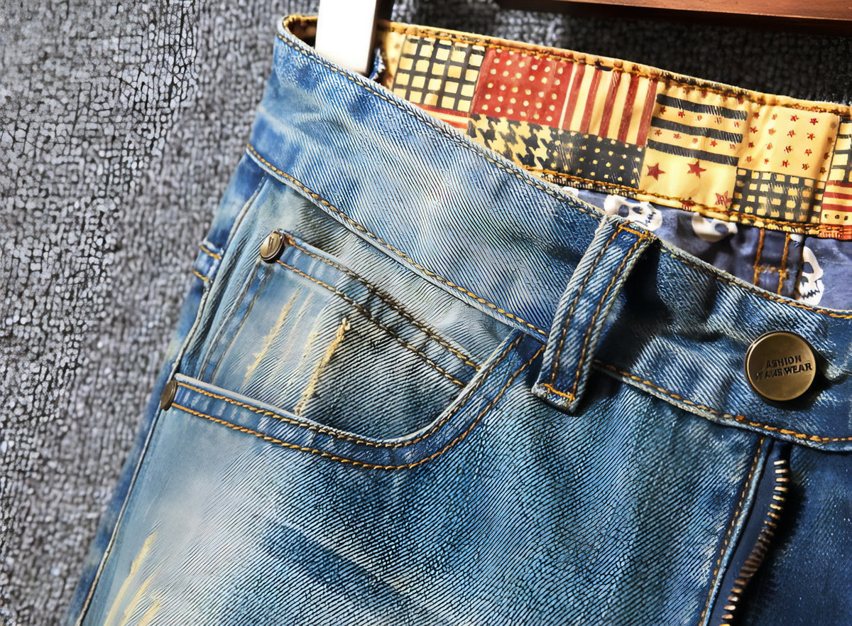 Hong Kong Stil Zerrissene Jeans Amerikanischen Casual Lose