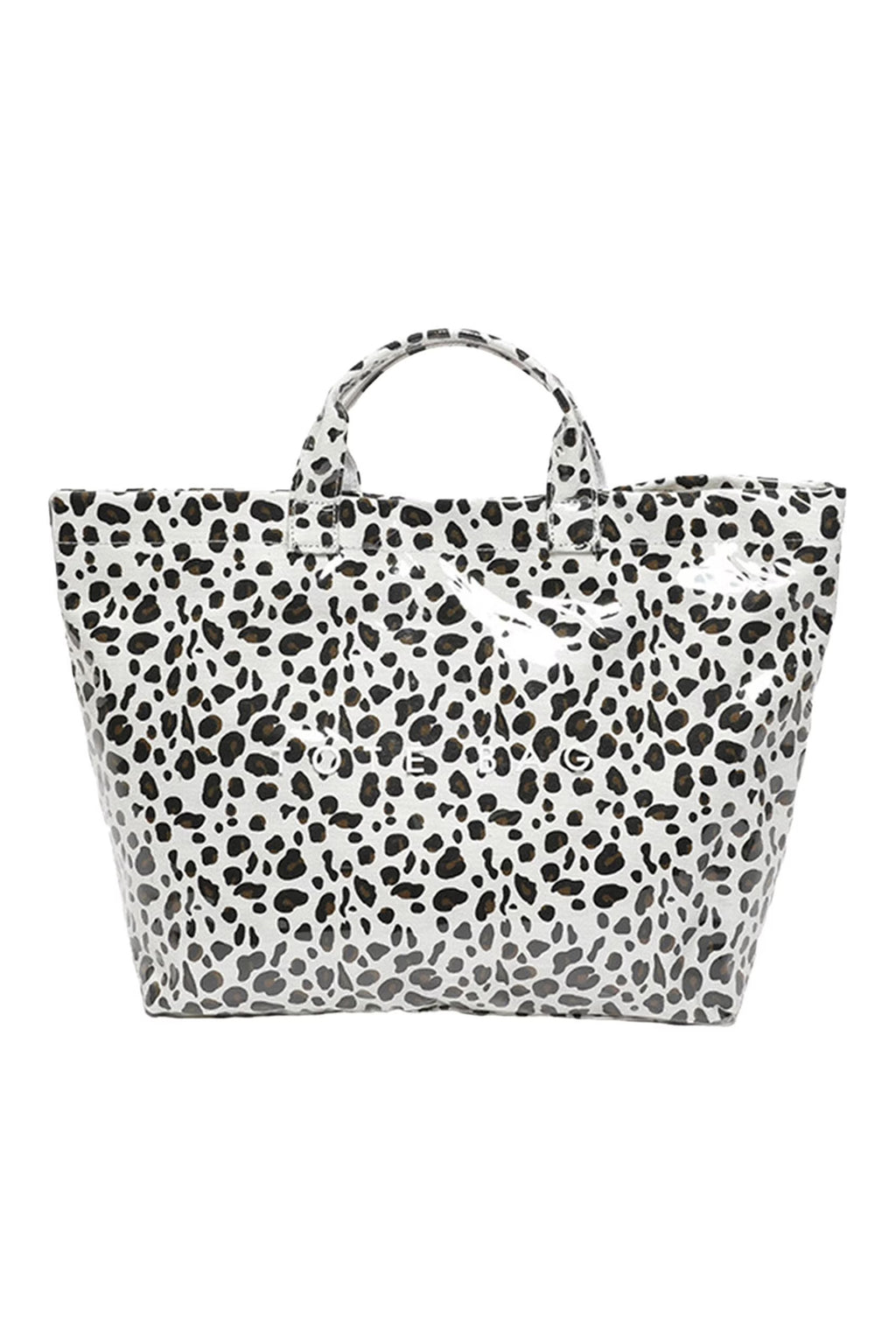 Rose Red Leopard PU Leather Water Proof Tote Bag