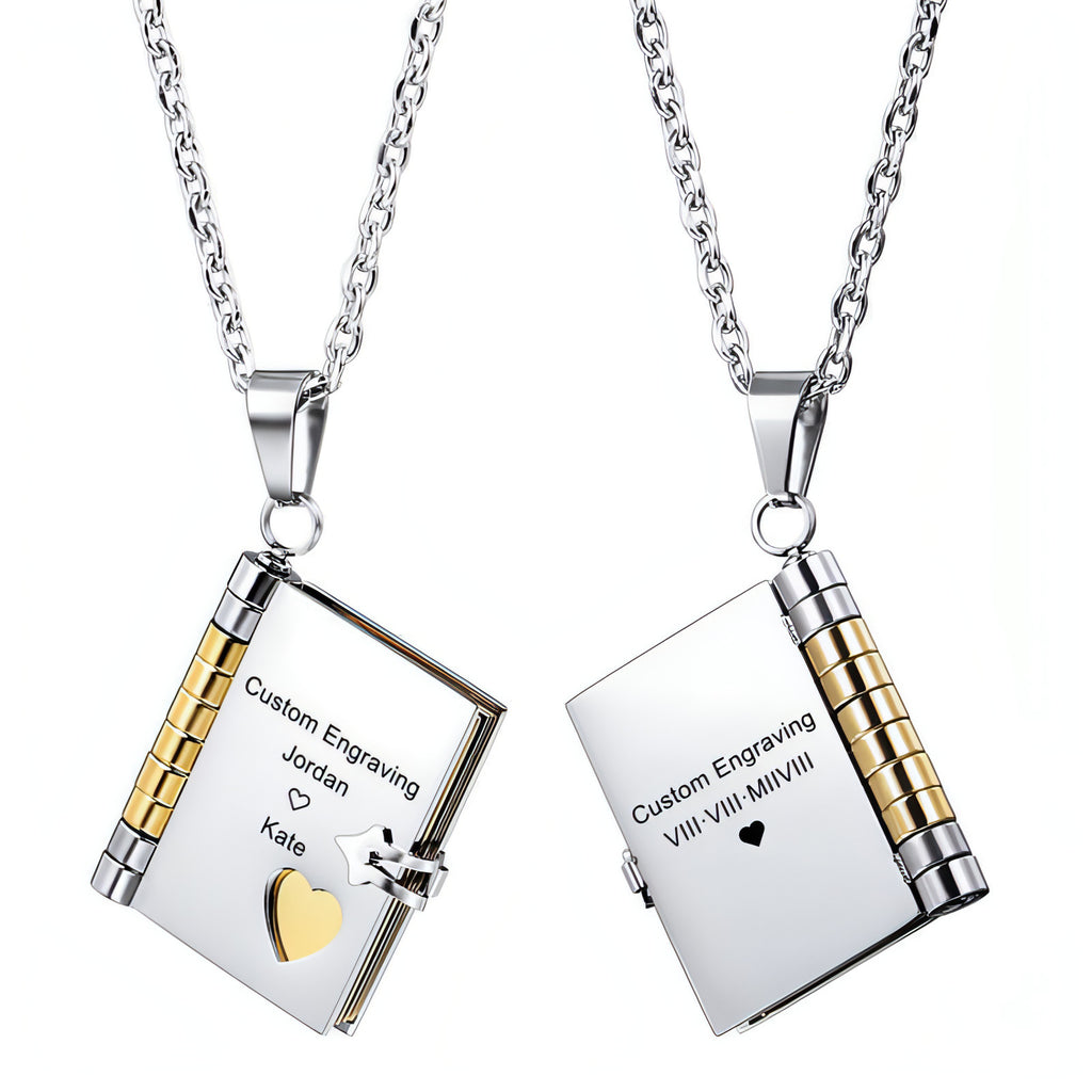 LuxeJewels™ – LoveBook™ Couple Pendant