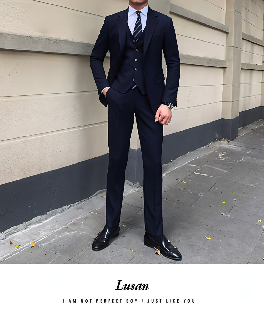 Vérselle™ – Slim-Fit Modern Three-Piece Suit