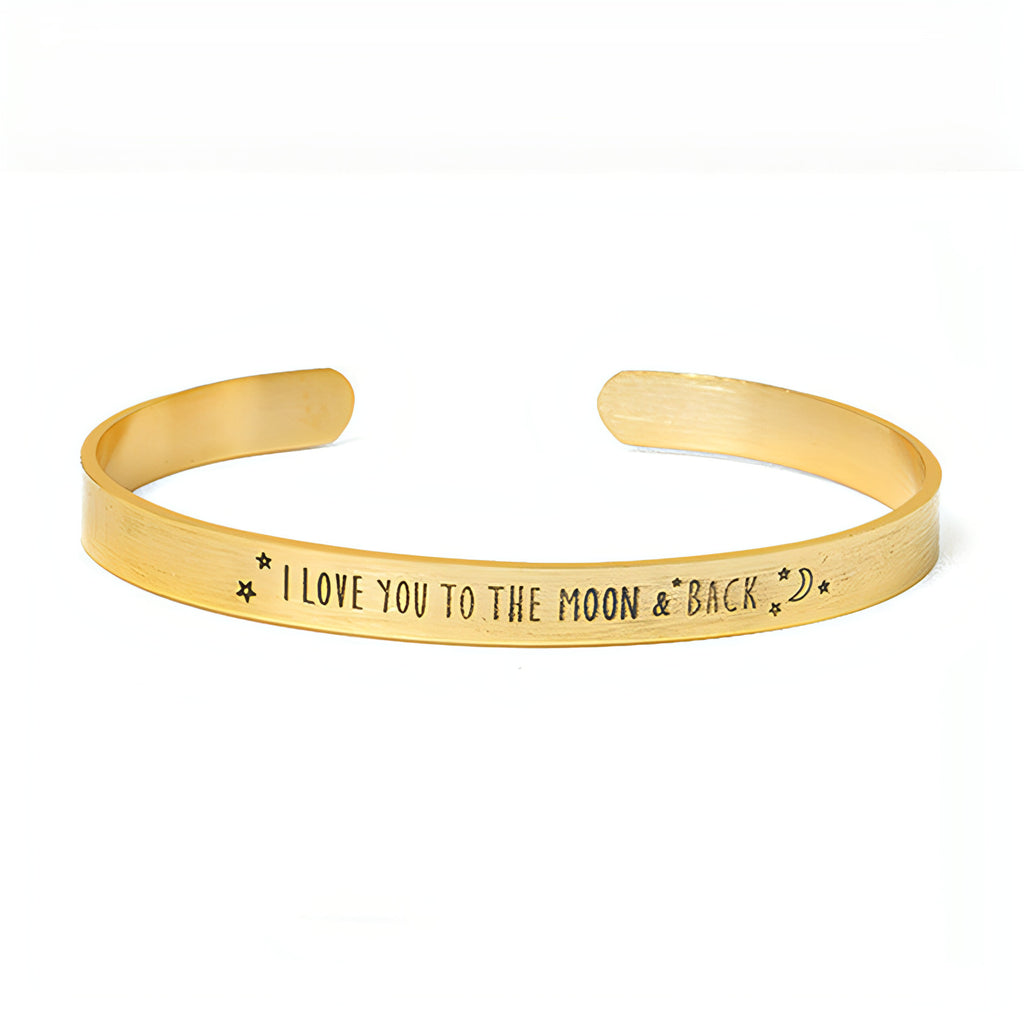 💖 Personalized Adjustable Cuff Bracelet – Your Words, Your Style