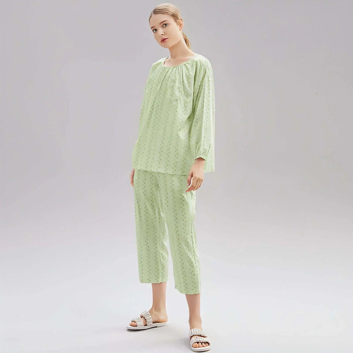 Women's Cotton Pajamas Spring Long-sleeved Homewear Thin New