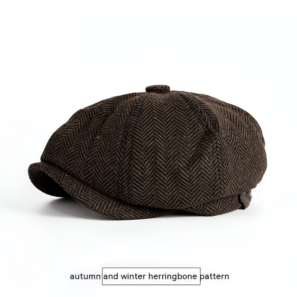 A1. Vintage Spring and Automne Laine de loisirs British Octogonal Hat