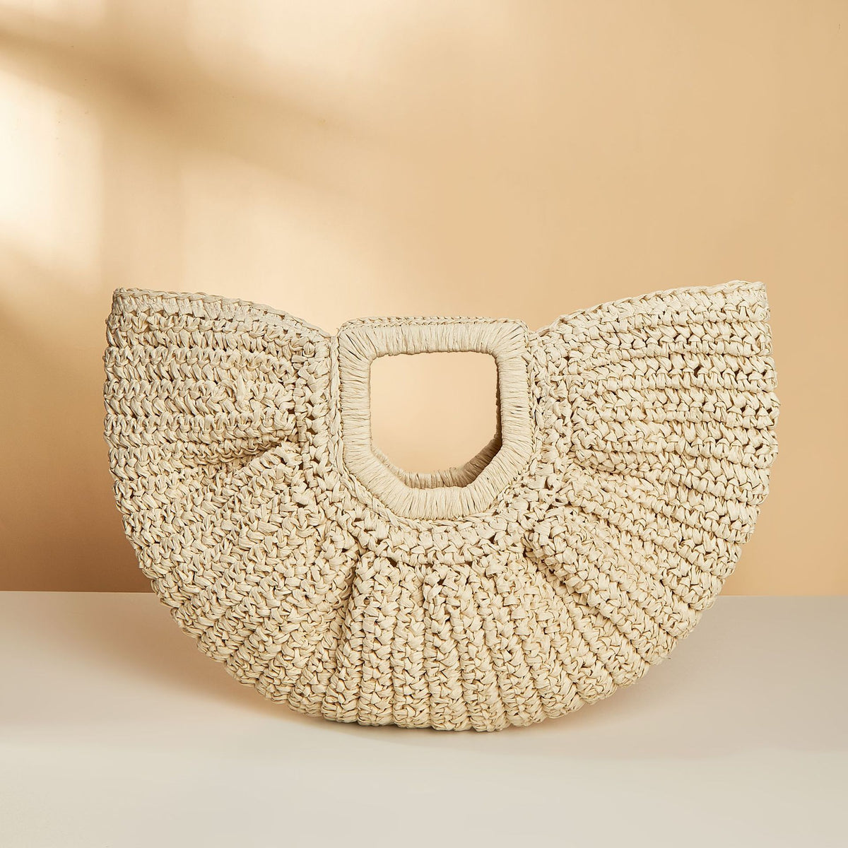 SolunaWeave™ – Vintage Straw Tote Edition