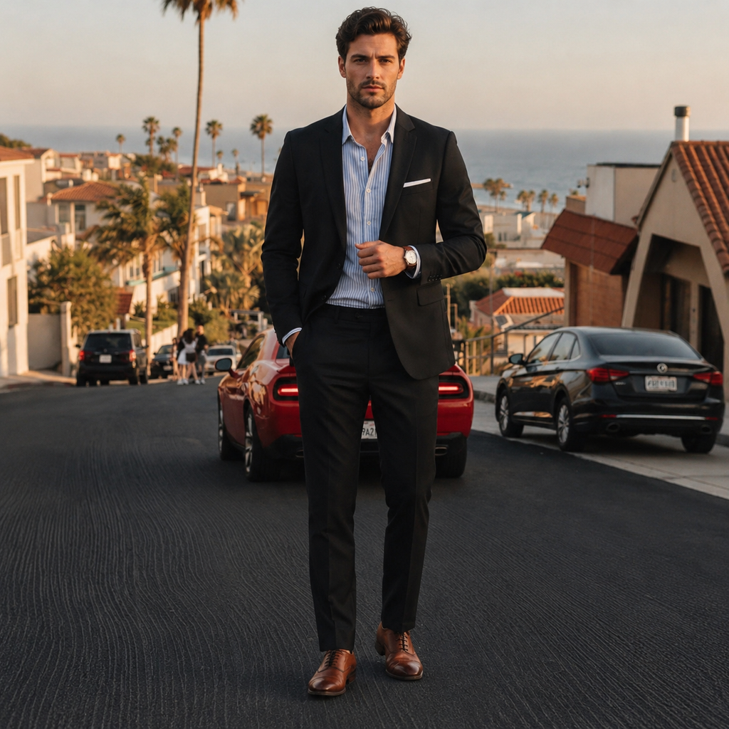 REGALIS™ Executive Slim Fit Suit – Premium Men's Two-Piece Business & Wedding Suit