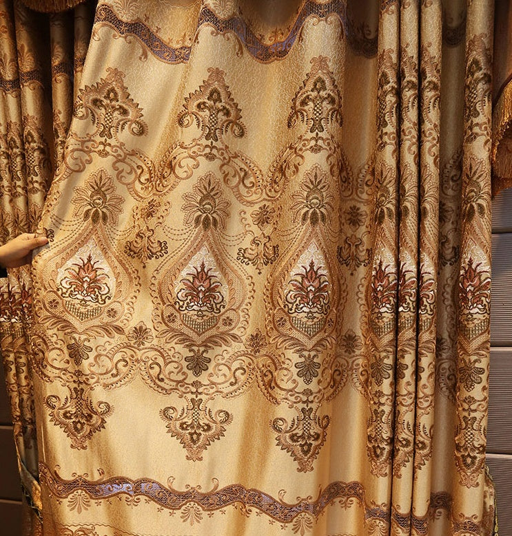 VeloraDrape™ – European Luxury Embroidered Curtains for Grand Spaces